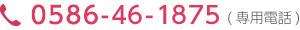 電話（０５８６）４６－１８７５　（専用電話）